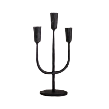 Iron 3 Arm Candelabra Small