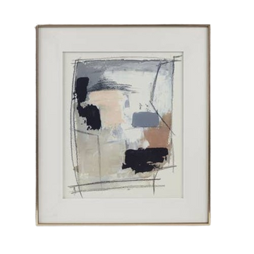 Abstract Framed Wall Art Decor with Sketch Accent