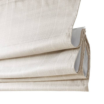 Basketweave Roman Shade, Ivory
