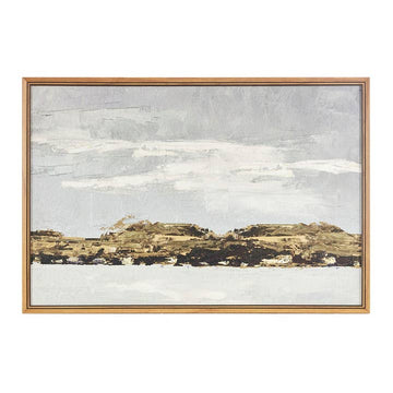 Foggy Morning Landscape Framed Wall Art Decor