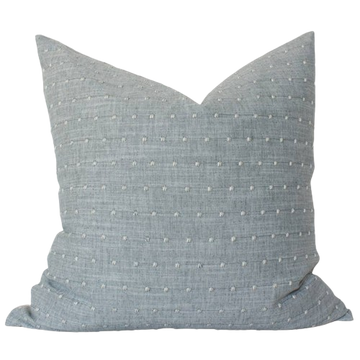 Designer Light Blue Pillow Cover, Blue Dot Textured Pillow