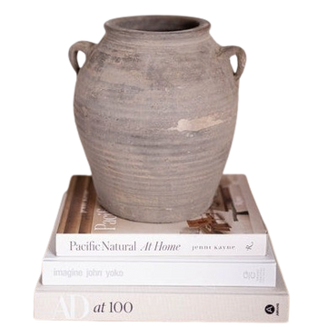 Vintage Porcelain Vase Pot Two Handle