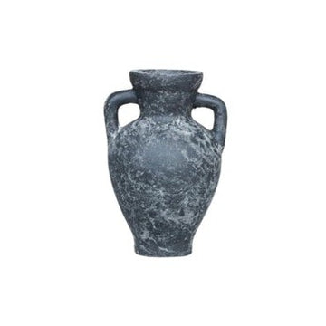 Lesbos Black Urn Vase with Handle - Small