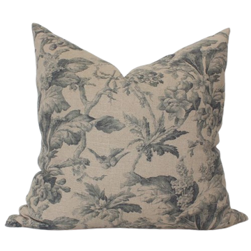 Designer Floral Lumbar Cover, Tan Throw Pillow | Creek