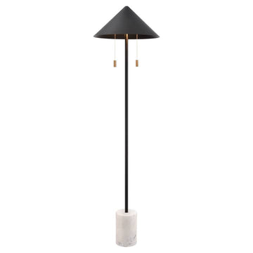 Jordana Slender Matte Black 58'' High 2-Light Floor Lamp