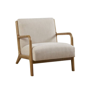 Mid-Century Lounge Accent Chair, Cream