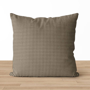 Elliot Pillow Cover | Plaid Tartan Neutral Beige Cushion