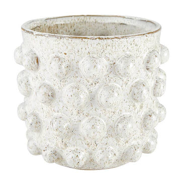 White Dot Pot Med