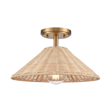 Rydell 14'' Wide 1-Light Semi Flush Mount Ceiling Light