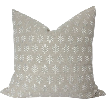 Neutral Floral Pillow Cover, Ivory Throw Pillow | Thaisa