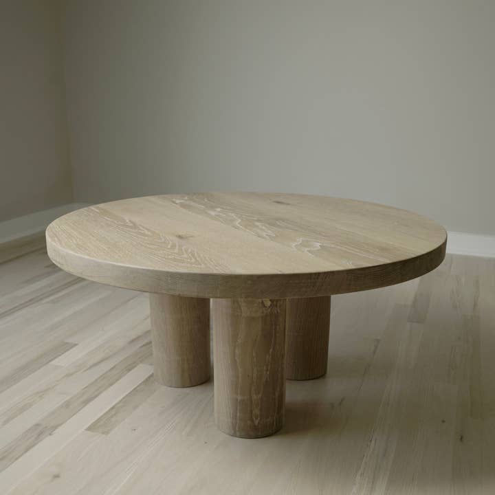 Chunky Three Legged Coffee Table