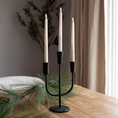 Iron 3 Arm Candelabra Small