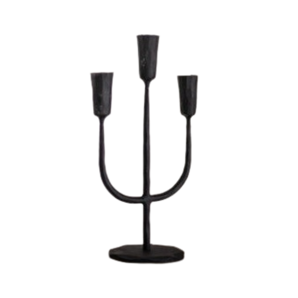 Iron 3 Arm Candelabra Small