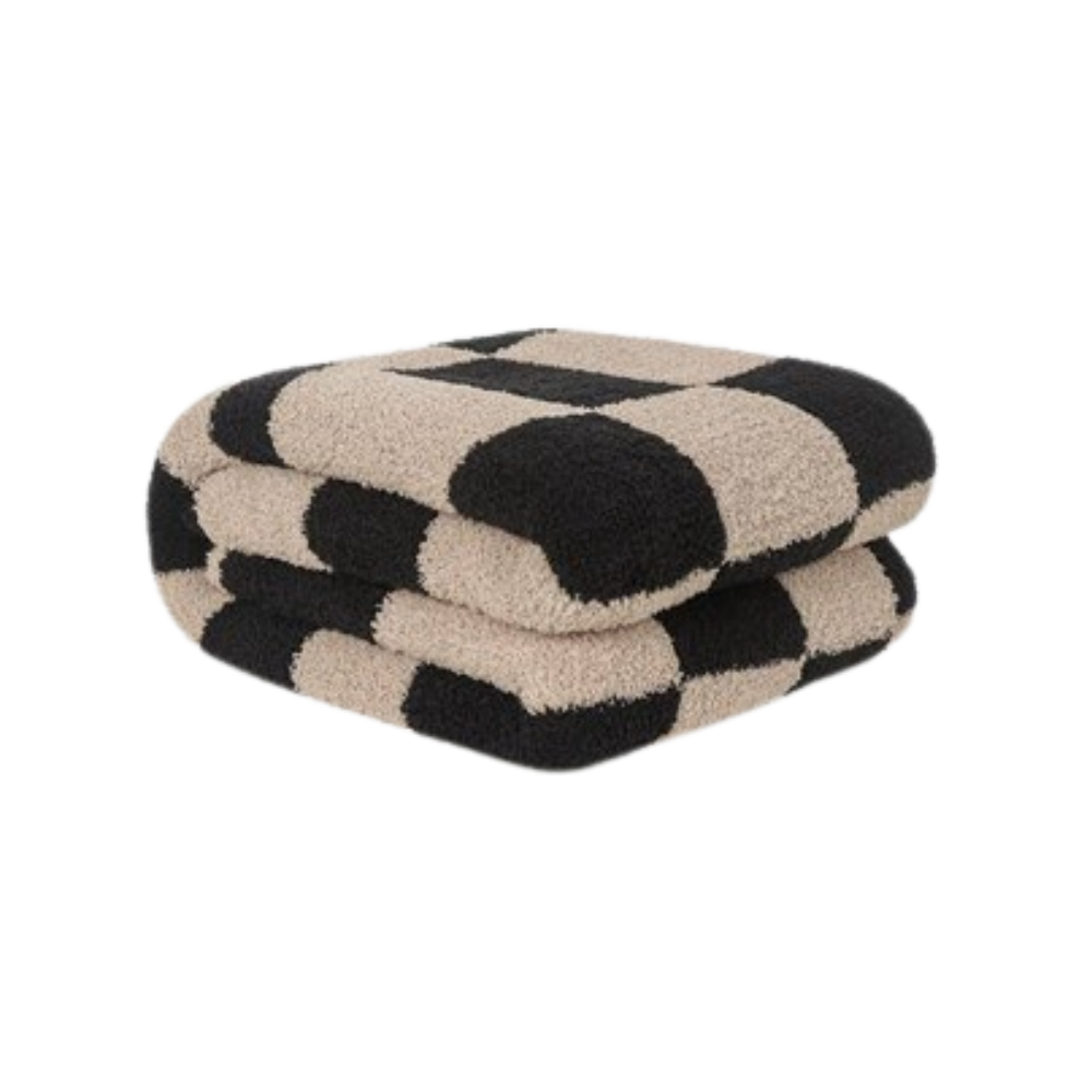 Plush Checkered Throw