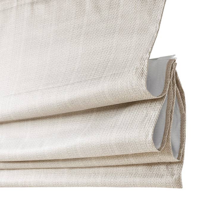 Basketweave Roman Shade, Ivory