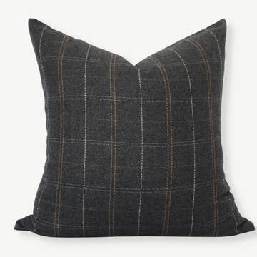 Dark Gray Lumbar Pillow Cover, Moody Throw Pillow | Glenton