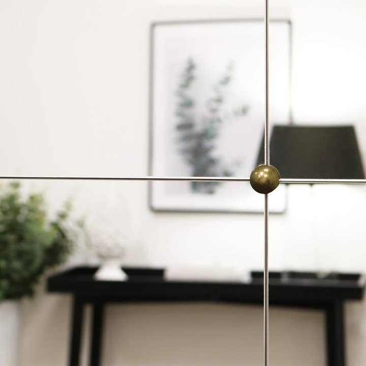 Iron Paneled Mirror