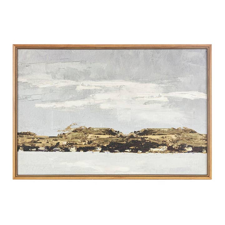 Foggy Morning Landscape Framed Wall Art Decor