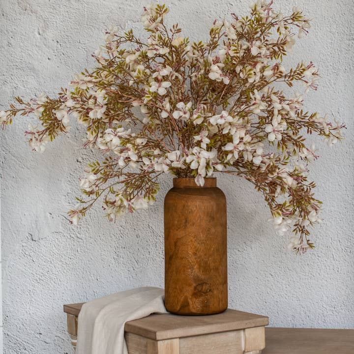 39.5" White Pear Blossom Spray