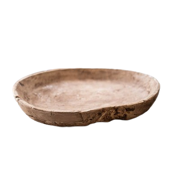 Vintage Round Elm Wood Basins