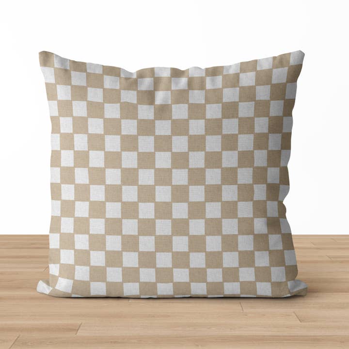 Classic Checkered III Pillow Cover | Checked Throw Pillow
