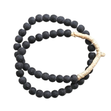 Glass Beads Clear Black