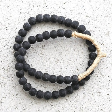 Glass Beads Clear Black