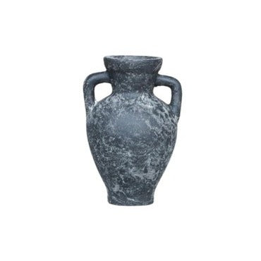 Lesbos Black Urn Vase with Handle - Small