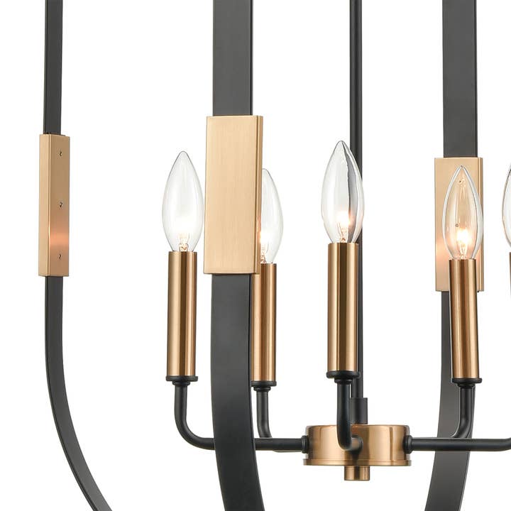 Heathrow 5-Lght Chandelier & SatBrass