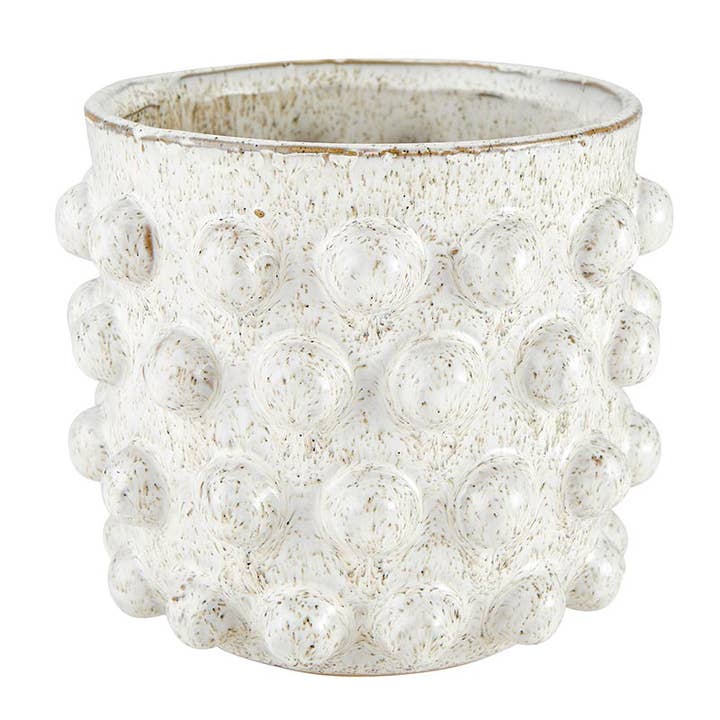 White Dot Pot Med