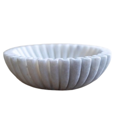 Marble Fluted Scalloped Bowls