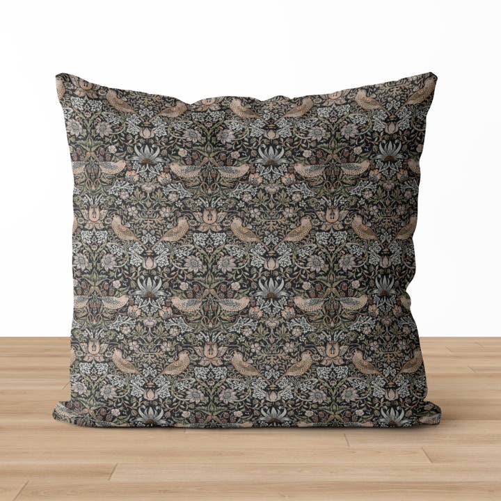 Enchanting Vines II Pillow Cover | Vintage Floral Throw