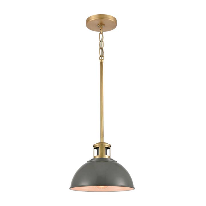 Lyndon 1-Lght Pndnt Brass w/Metal Shade